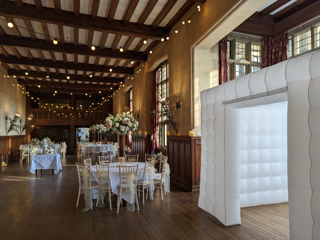 Inflatable booth in action